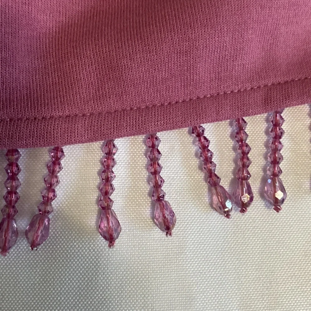 💛 XS 💛 NWT Anthro Tank Cropped Beaded Embellished - Picture 5 of 9